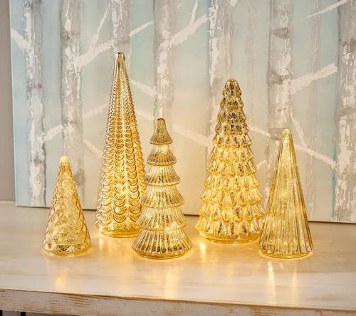 🌟 BFF Collection – Set of 5 Illuminated Trees