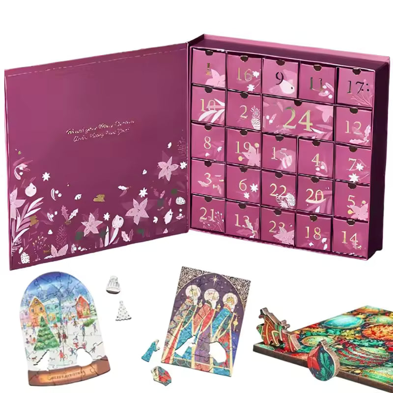 🏆Flash Sale⚡ 50K+ SOLD! Almost Gone-💥🧩24 Days Of Christmas Puzzles Advent Calendar,Best Gifts