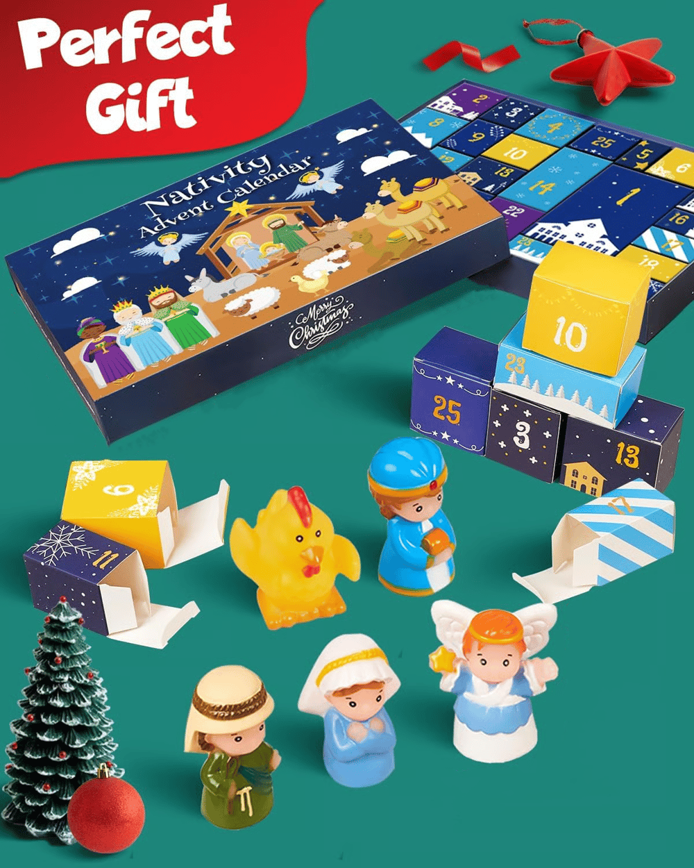 🏆#1 Bestselling - 2025 Nativity Advent Calendar (25pcs) 💯NONTOXIC & ODORLESS